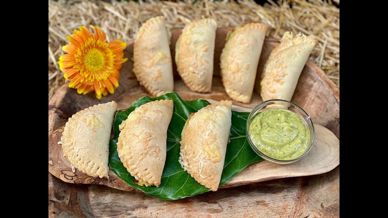 Cheesy Maple Bourbon Carnitas Empanadas Recipe With Creamy Tomatillo Dipping Sauce