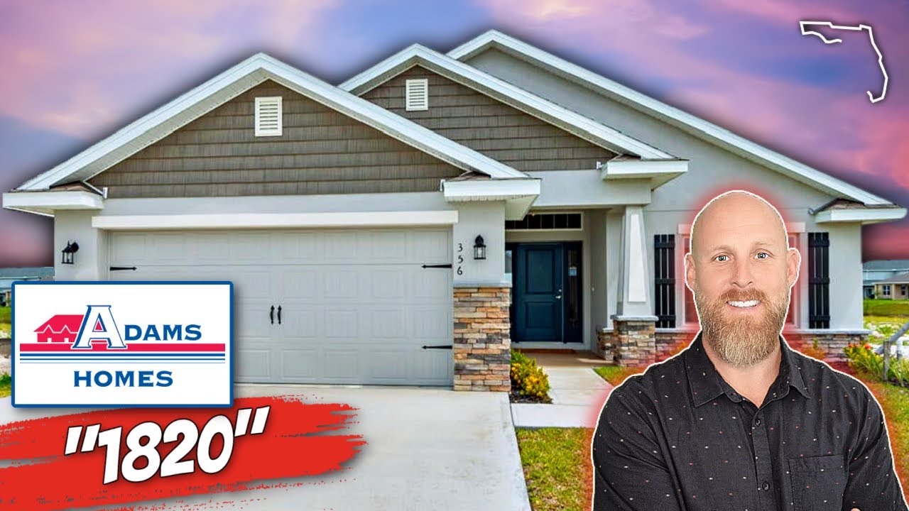 ☝🏼Top Selling Homes Palm Bay // Adams Homes 1820 Home Tour