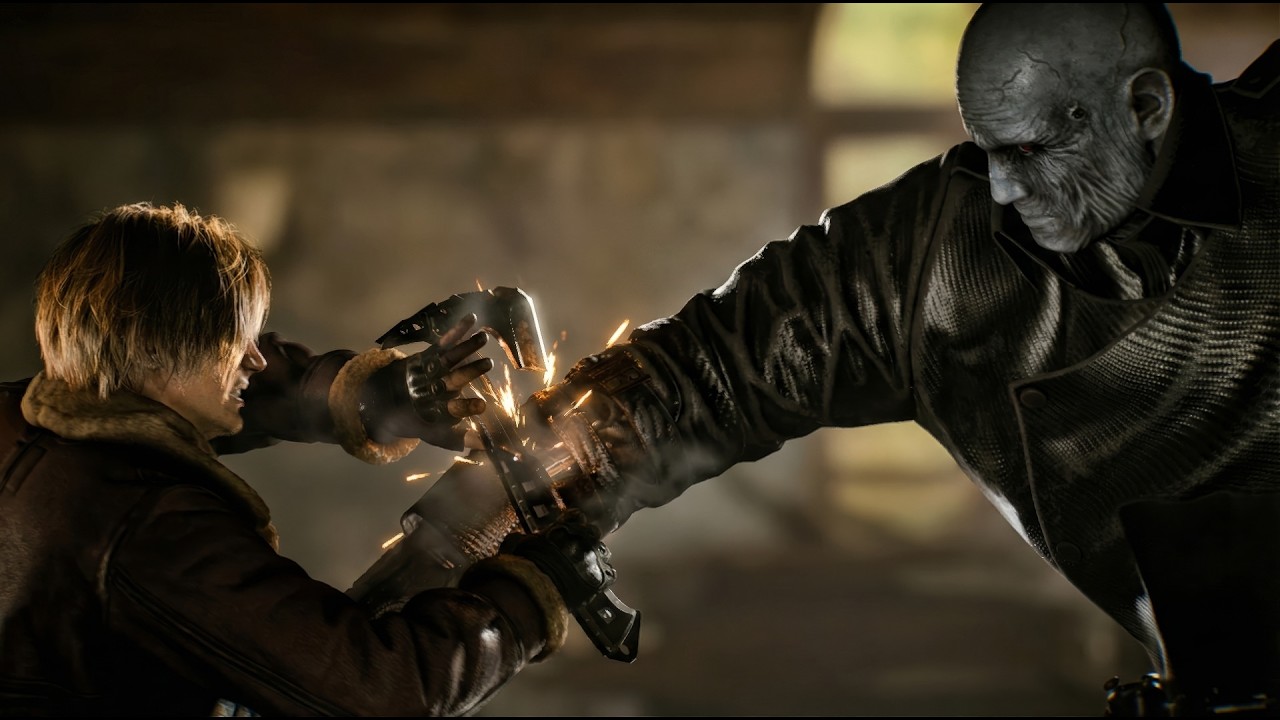 Leon's reaction to Mr. X seeing him again after 28 years - Resident Evil 9 Requiem