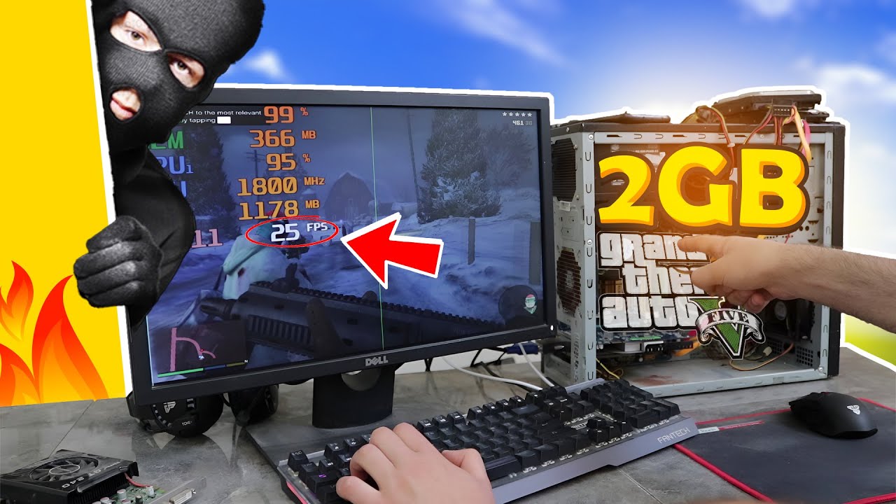 شغّلت GTA V على كمبيوتر ميت 💀😱 (ما توقعت يشتغل!)