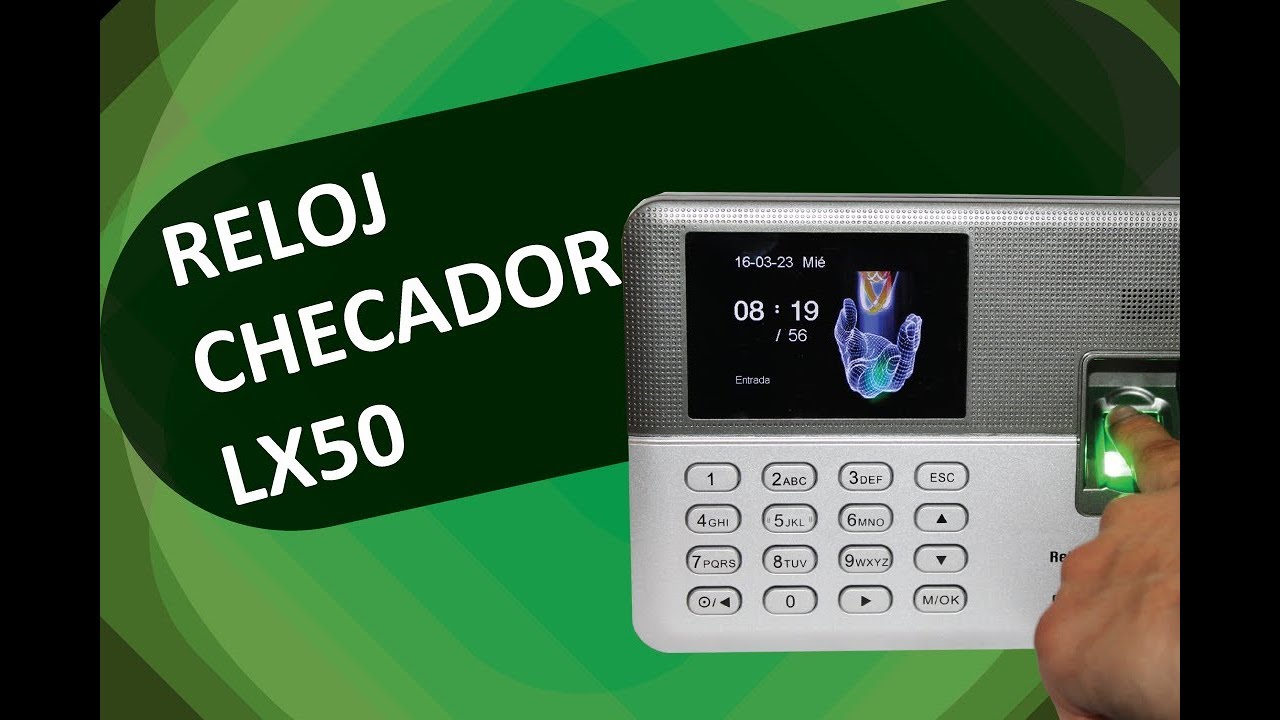 Reloj checador ZKTeco LX50, no necesita software, exporta directo a excel