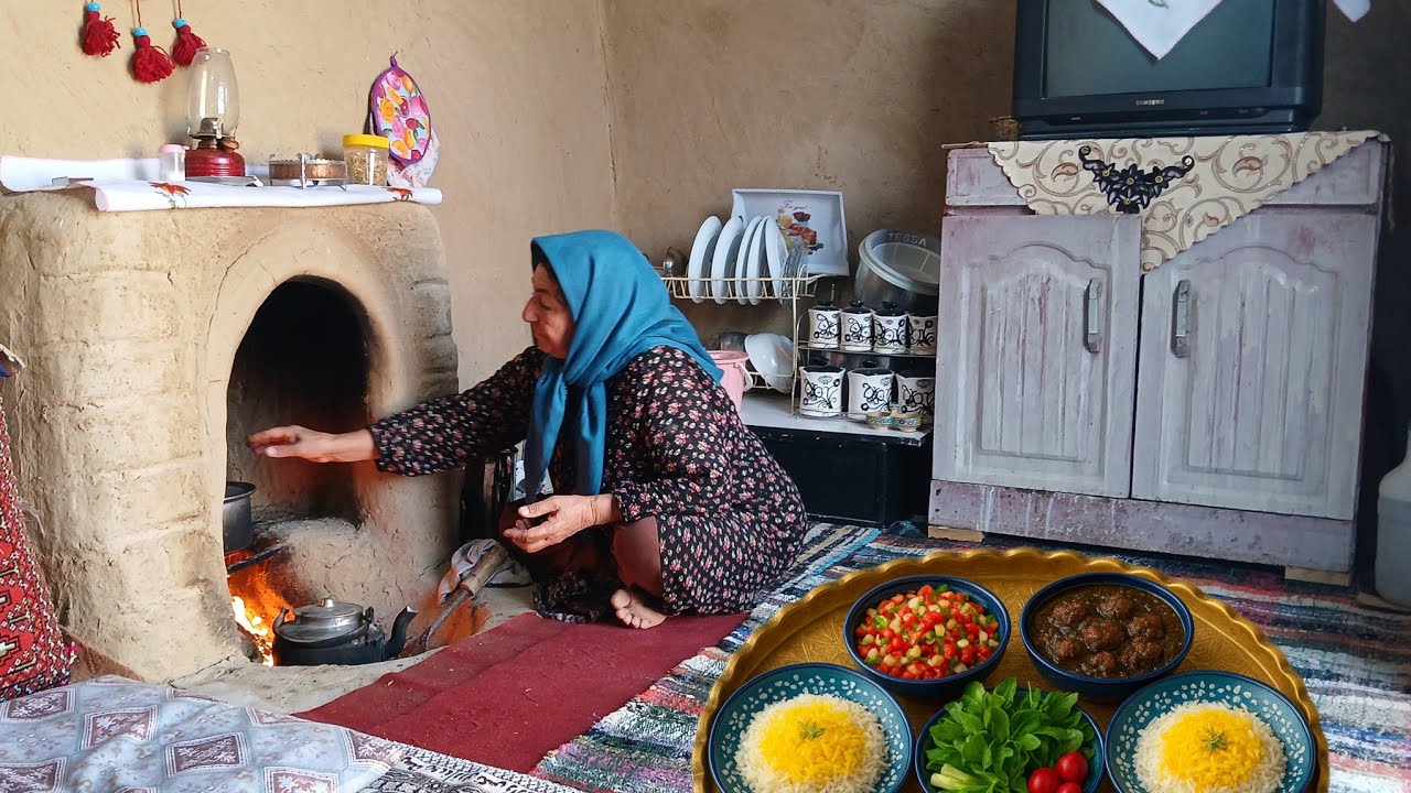 Village Life in Iran 🍲 How We Cook Ghormeh Sabzi, a Traditional Persian Stew