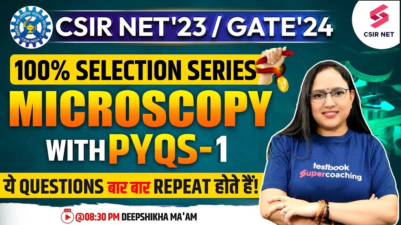 CSIR NET 2023 | GATE 2024 | Microscopy With PYQS | 100% Selection Series | Part-1 | Deepshikha Ma'am