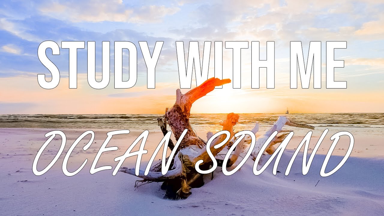 POV Study with Me at the Ocean: Calming Ocean Sounds for Stress-Free Studying