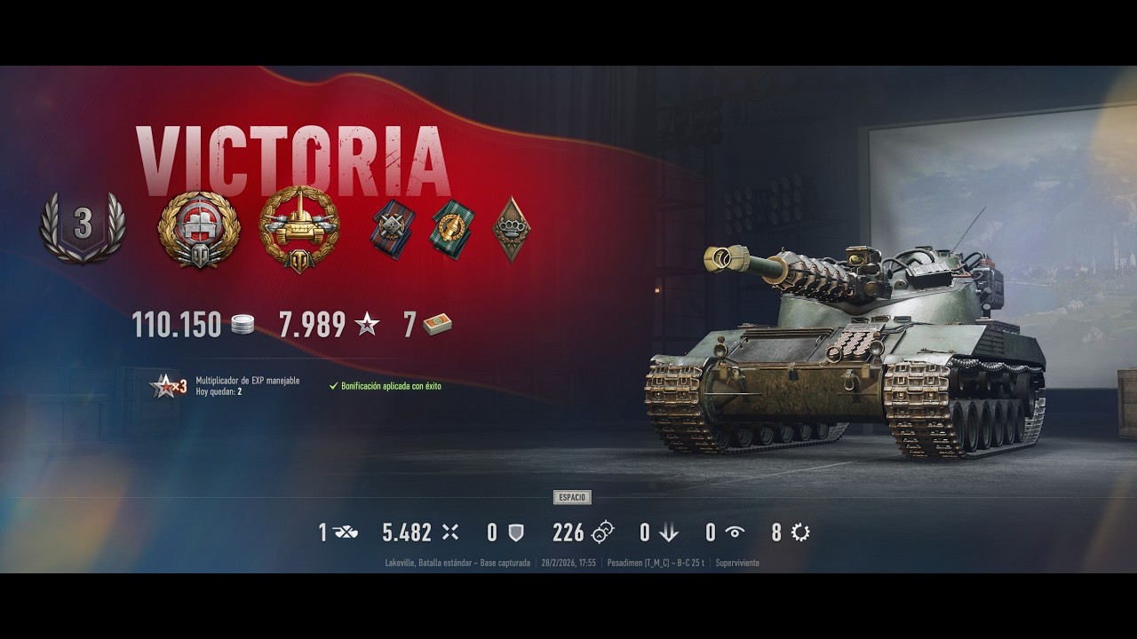 🚩World of Tanks🚩 🚕 B-C 25 t  🗺️Lakeville 🚨5482 DMG 🍅Tomatik Clan🍅