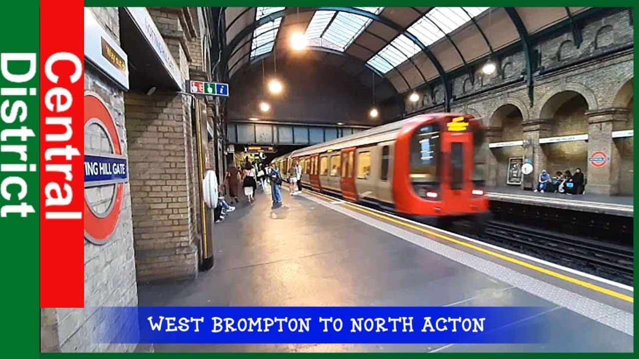 London Underground Journey - West Brompton to North Acton via Notting Hill Gate