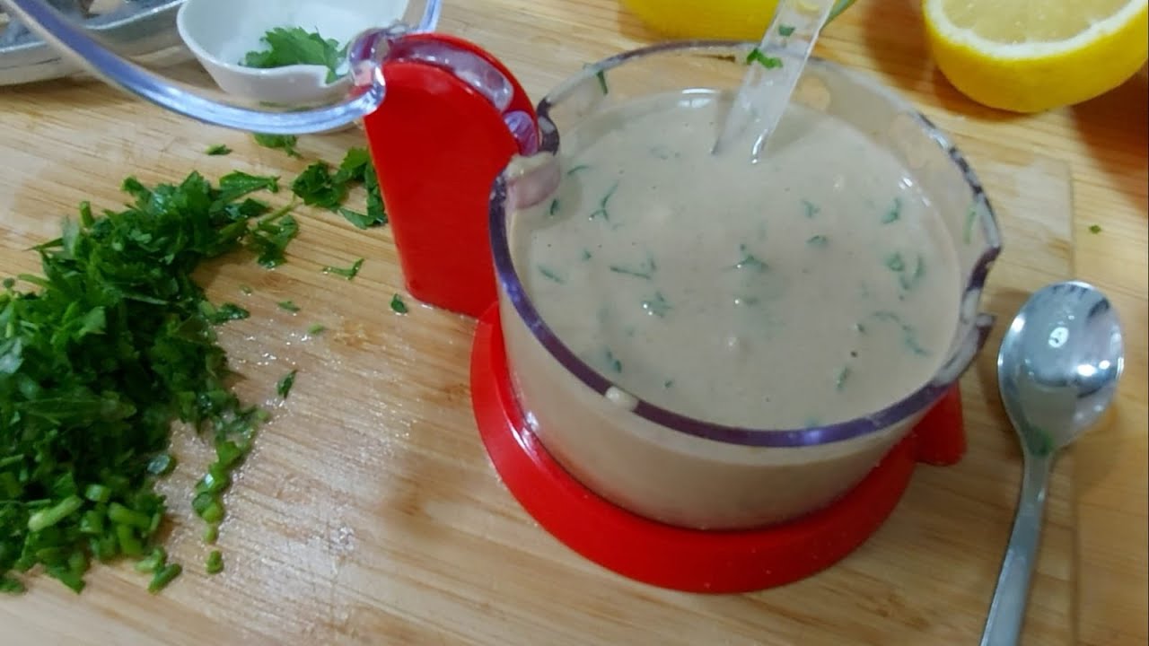 Соус Тахини,Тхина из кунжутной пасты!!!