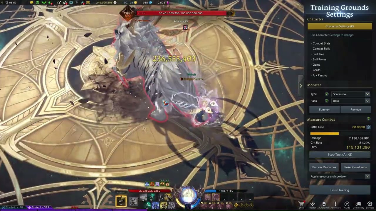 [Lost Ark] Wild Soul Ferality 323 build Test 2mins