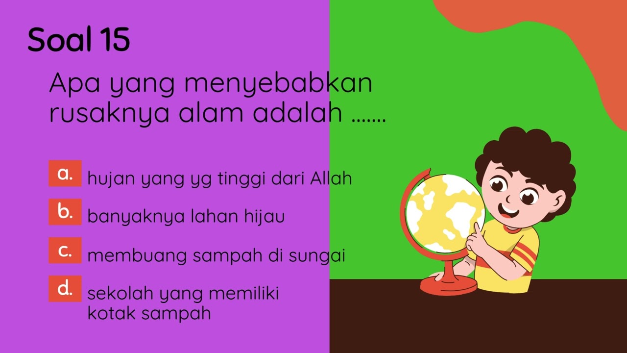 kisi kisi soal STS class 6