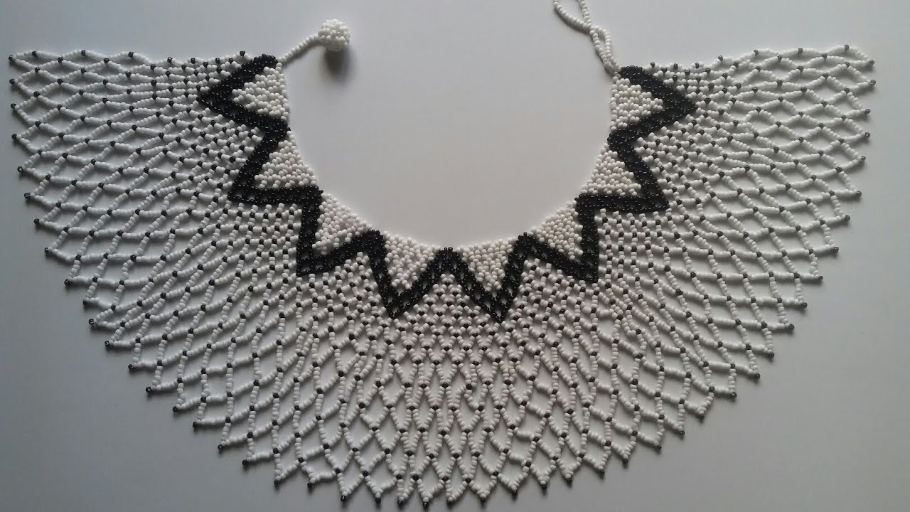 Zulu Necklace with zig-zag pattern (part 1)