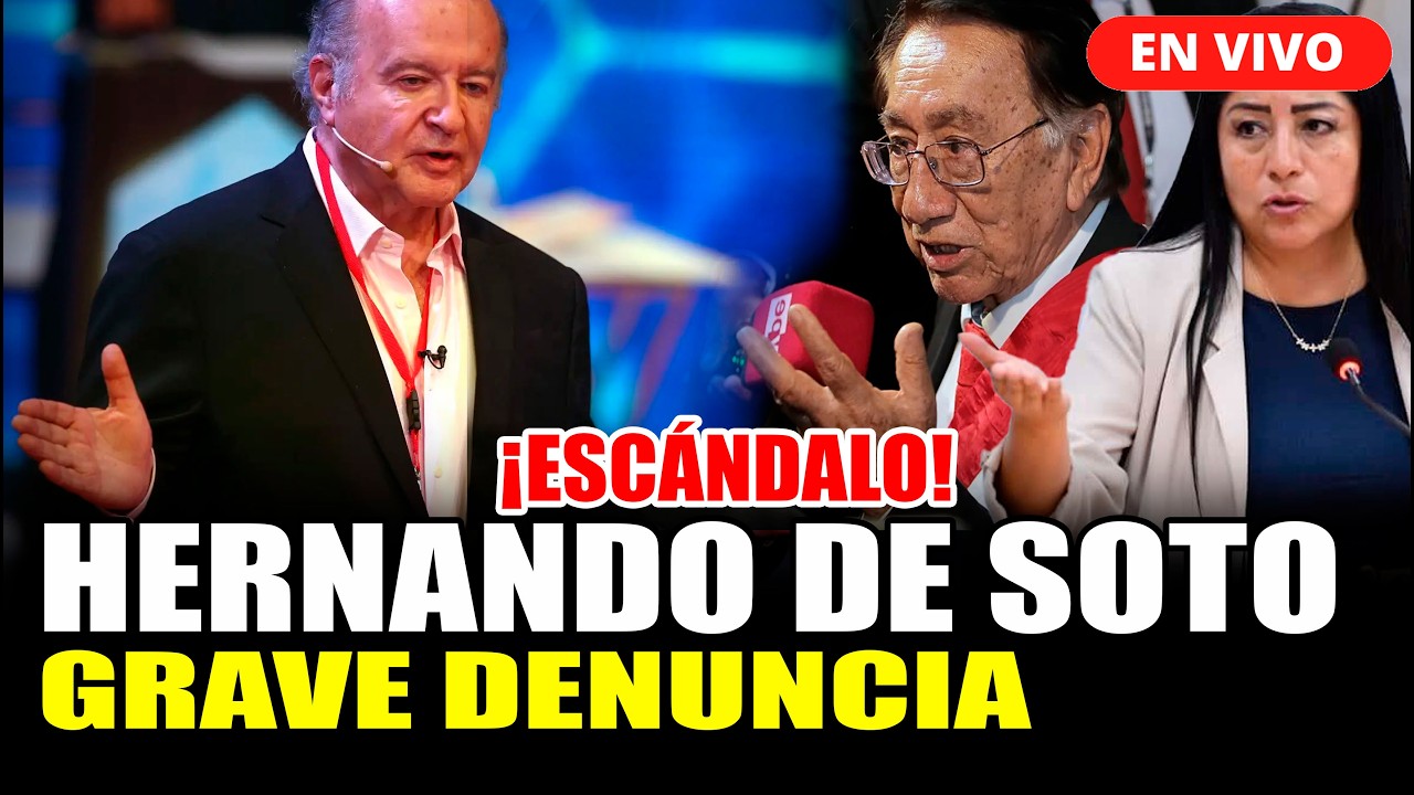 ¡ESCÁNDALO! HERNANDO DE SOTO GRAVE DENUNClA CONTRA JOSE MARIA BALCAZAR Y DENISSE MIRALLES