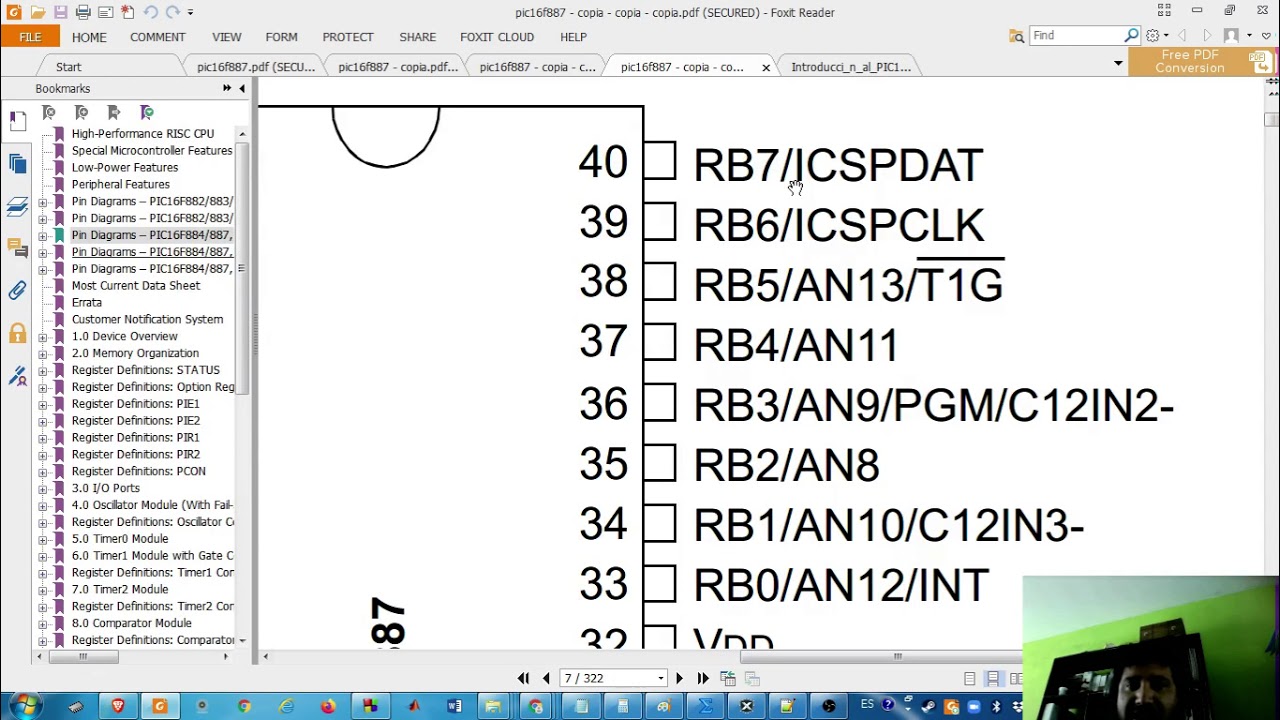 Primer programa en ensamblador pic16f887 con MPLABX