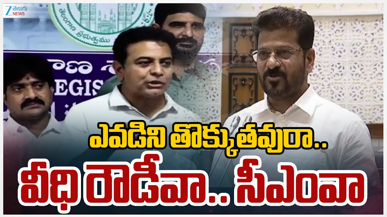 KTR Mass Counter To CM Revanth Reddy | ఎవడిని తొక్కుతవురా.. వీధి రౌడీవా.. సీఎంవా | ZEE Telugu News