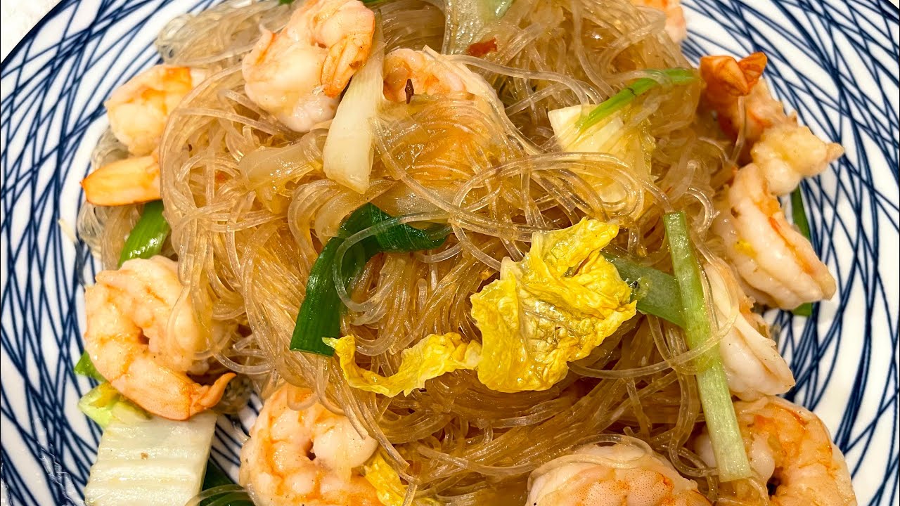 粉絲蝦仁 / 一鍋到底 / 中文 🦐 Fried Glass Noodles with Shrimp / One-Pan / ENG SUB