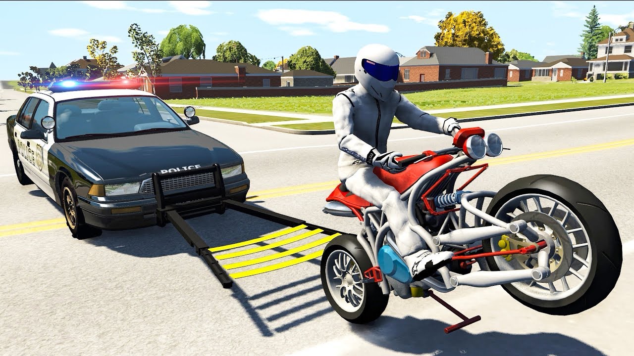Beamng drive - Police Wheel Grabber Crashes