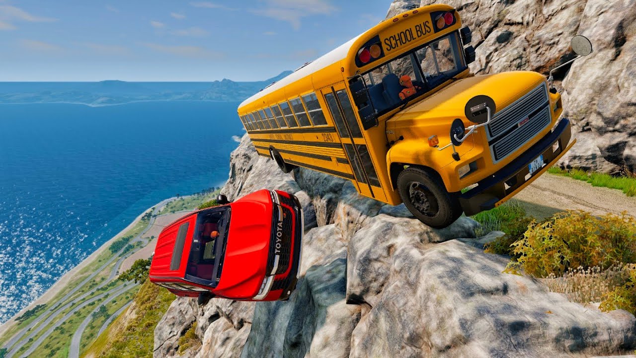 Car vs Mountain Cliff Deadly Drop Crash🤯💥 | Beamng drive #33 !