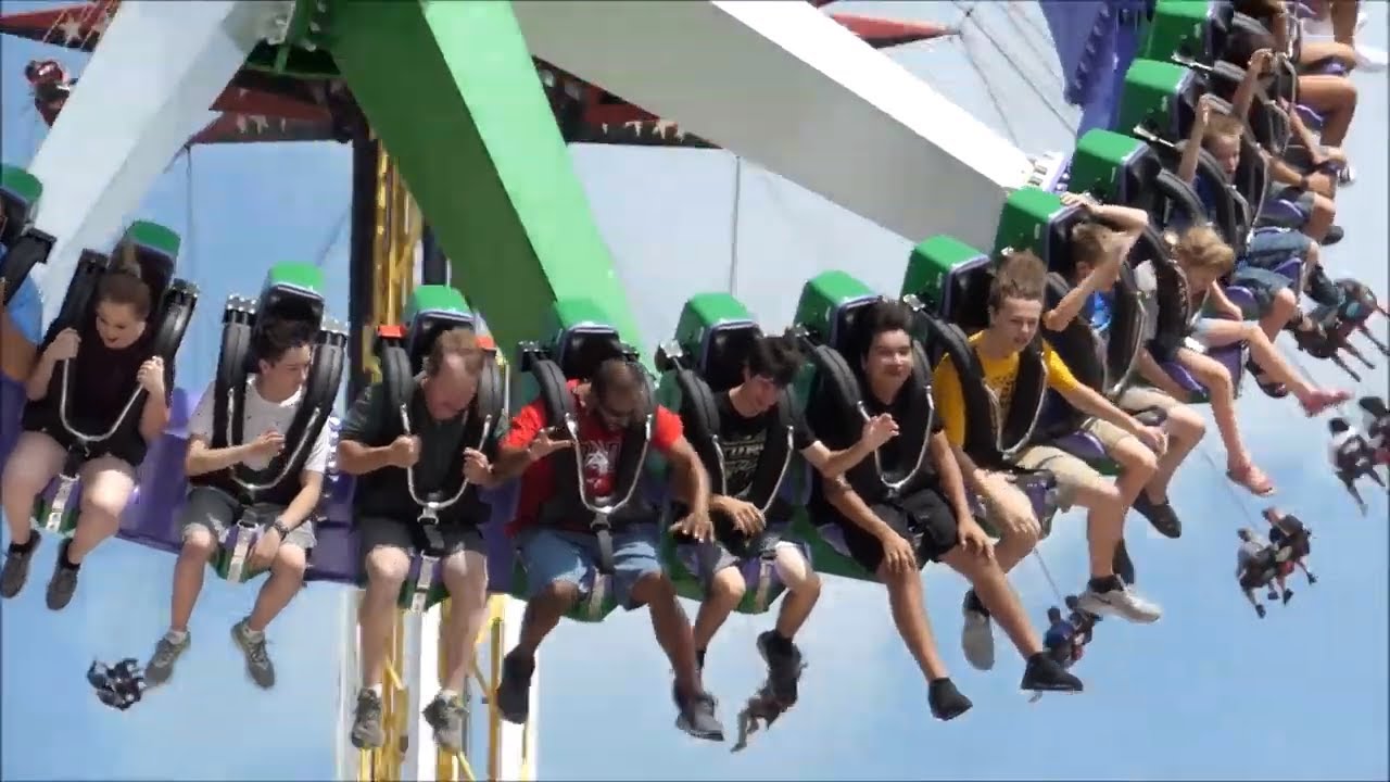 The Joker Carnival of Chaos Ride Previews | Joker Fun House | DC Villains Swing | The Joker Ride