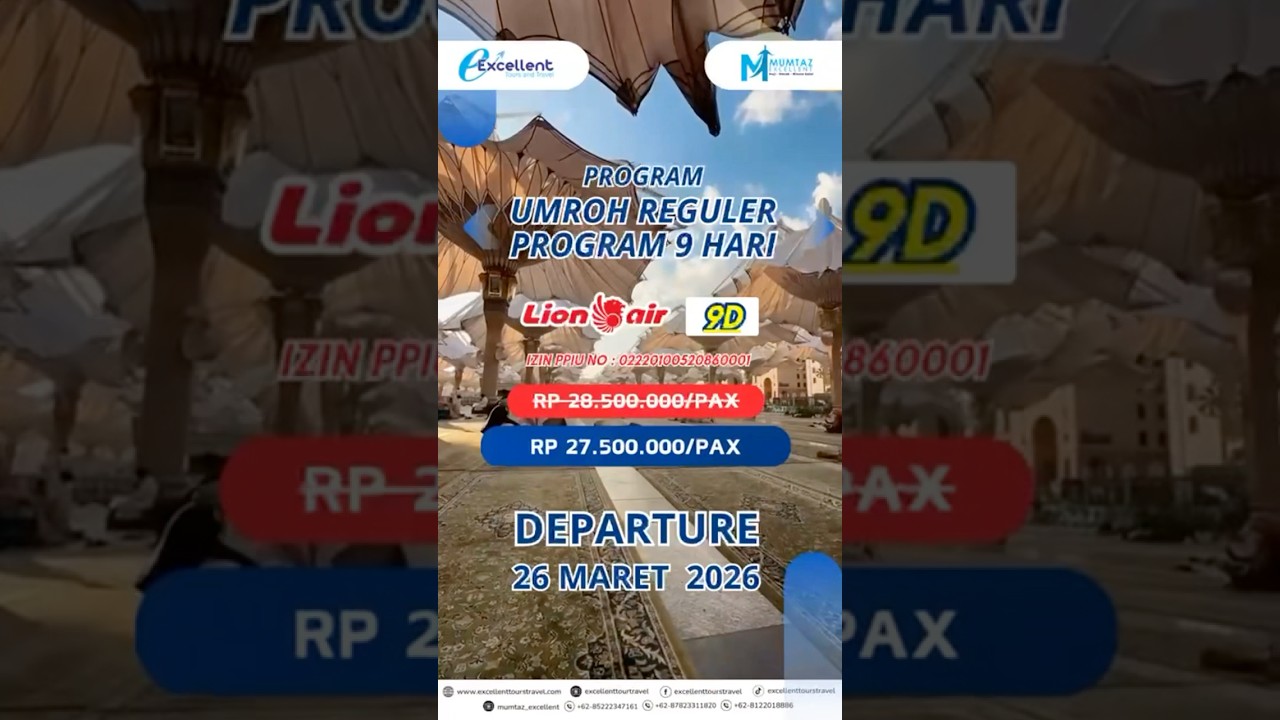 Umroh Reguler Program 9 Day! 