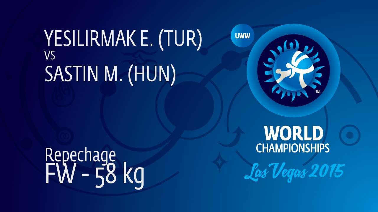 Repechage FW - 58 kg: E. YESILIRMAK (TUR) df. M. SASTIN (HUN), 5-2