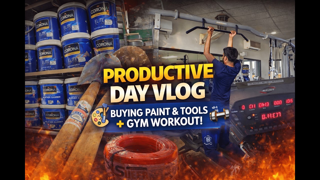 MUET Architecture Landscape Project l Buying Paint, Renting Tools & Gym Vlog 💪🎨