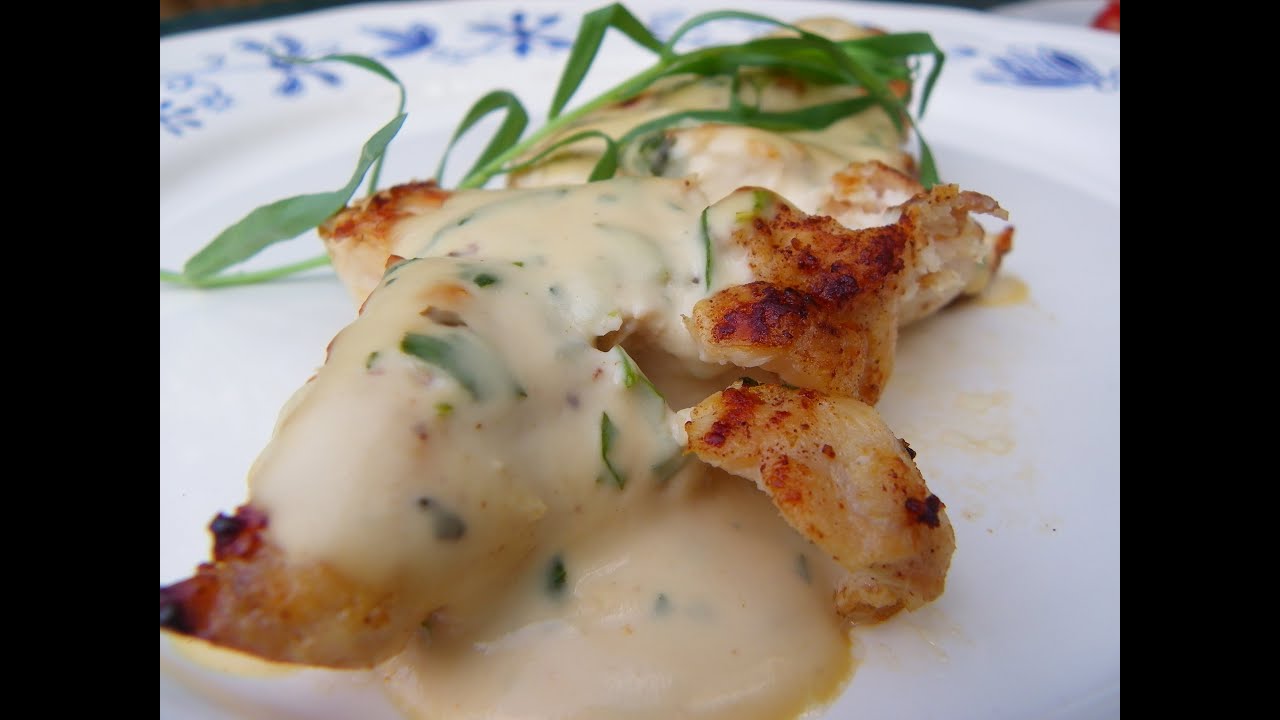 Receta de Pollo en salsa de estragón cremosa