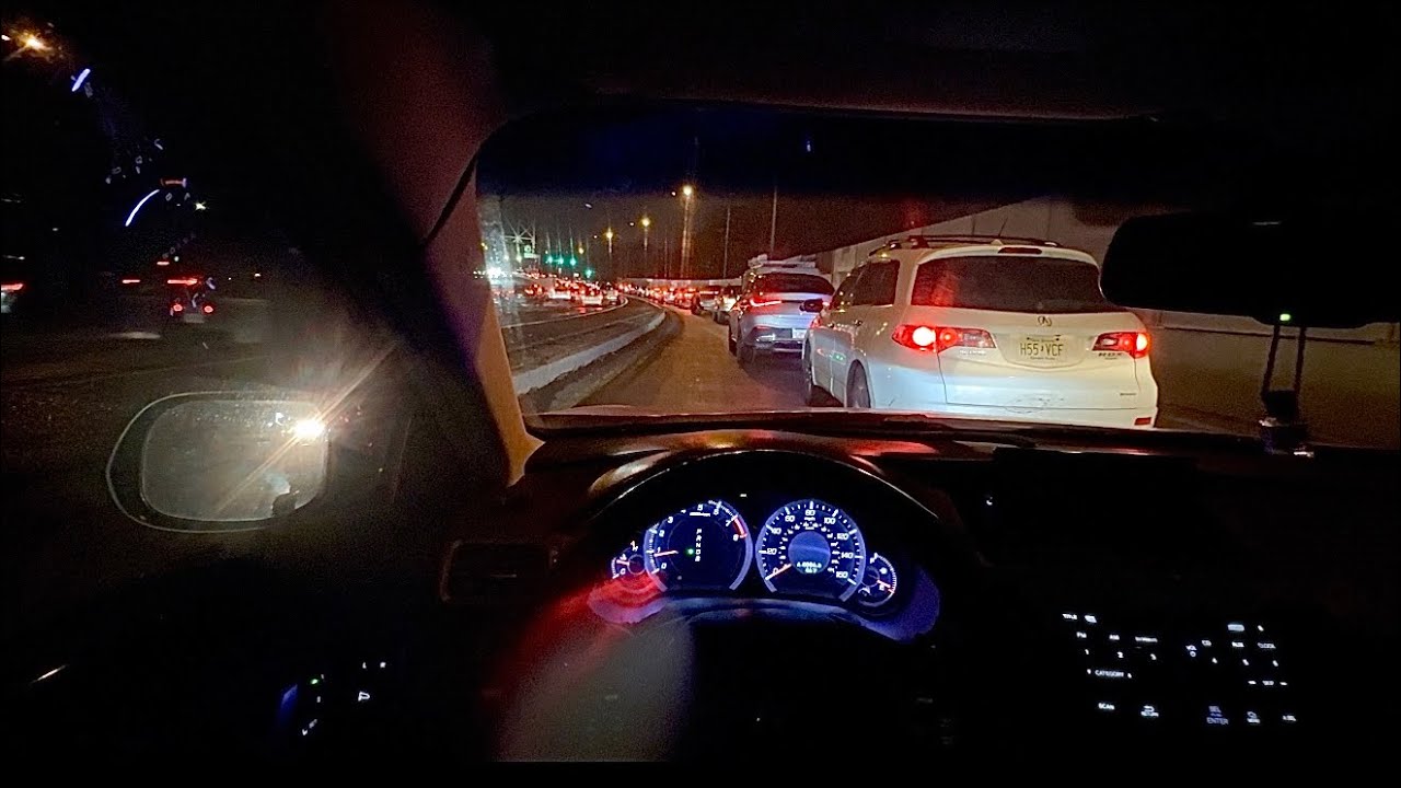 🚦POV DRIVE AFTER THE GYM INSANE HIGHWAY TRAFFIC IN MY ACURA TSX 😱🚘