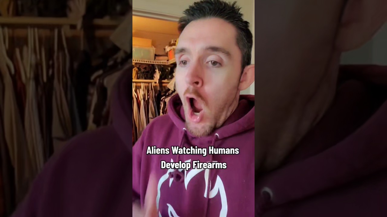 Aliens Watch Humans Develop Firearms #aliens #alien #funny #wholesome