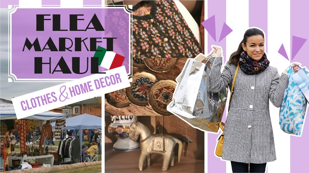 Flea market VINTAGE HAUL!!! - Home decor, clothes, silk scarves & more!