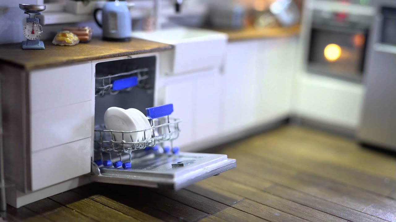 Minifanaberia Modern Kitchen Diorama in 1:12 scale