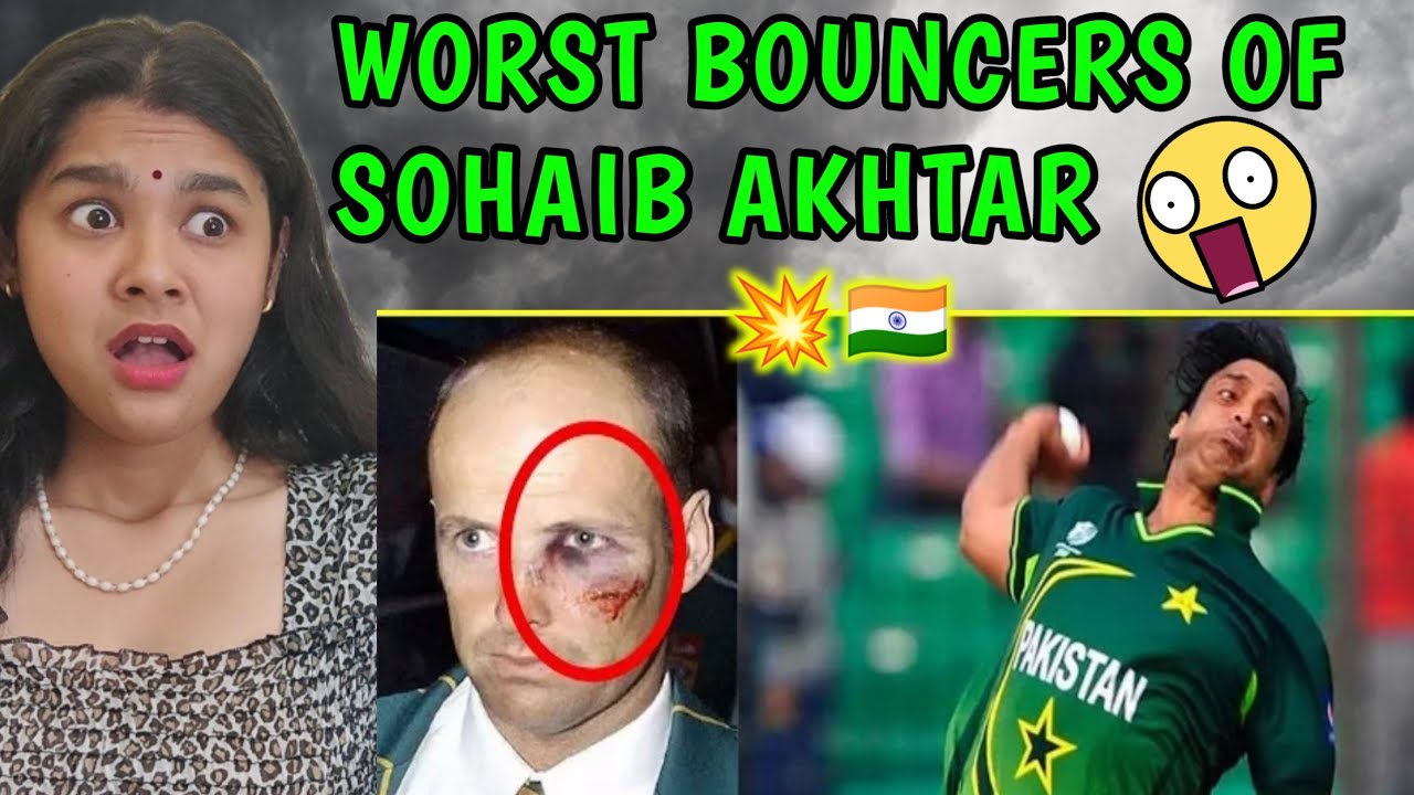 10 Worst Bouncer by Sohaib Akhtar | Indian Reaction