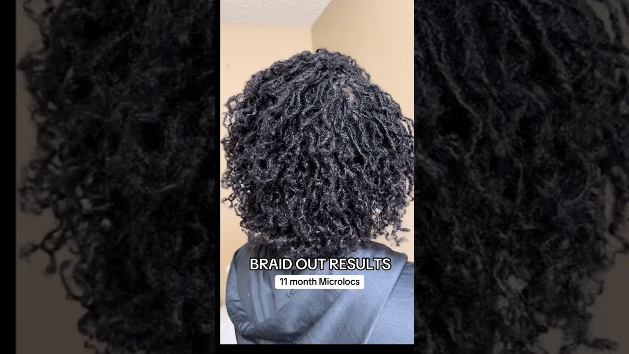 Take 2: Micro loc braid out results. ￼￼#naturalhair #locs #microlocs
