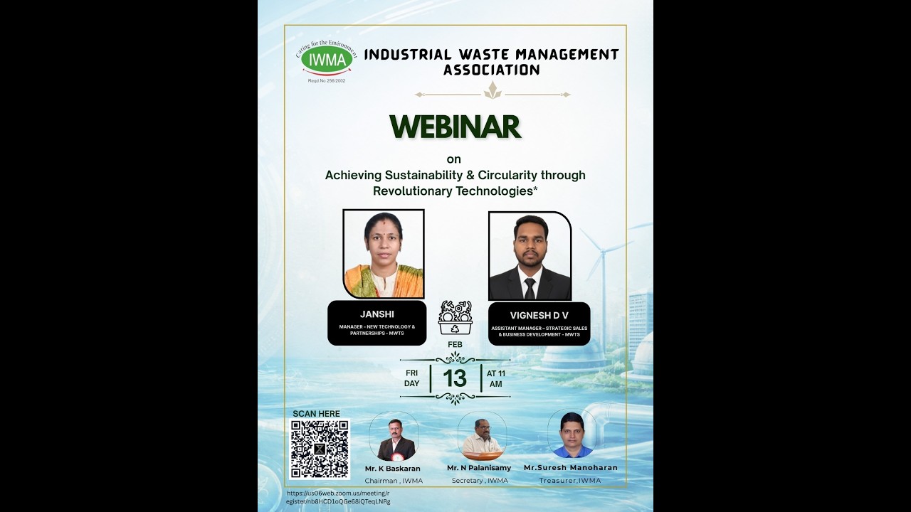 73rd Webinar: Achieving Sustainability & Circularity Through Revolutionary Technologies