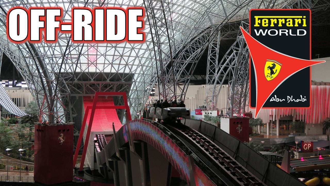 Ferrari World Abu Dhabi Off-Ride Footage (60FPS), UAE Indoor Theme Park | Non-Copyright