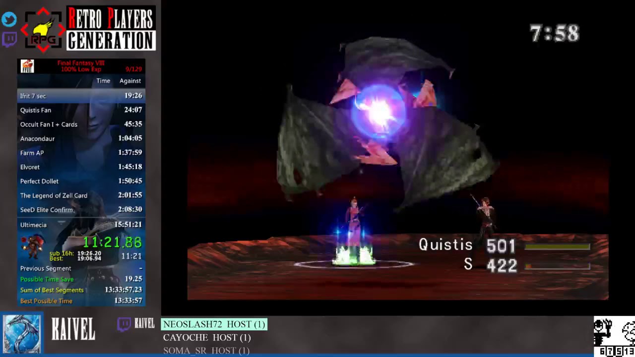 [EN/FR] - Marathon 100% RPG - Final Fantasy VIII - 100% Low Exp par Kaivel