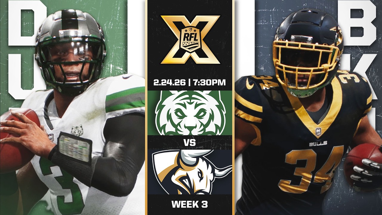 RFL Season X: Celtic Tigers vs Bulls Week 3 | Madden 26 Teambuilder Franchise!