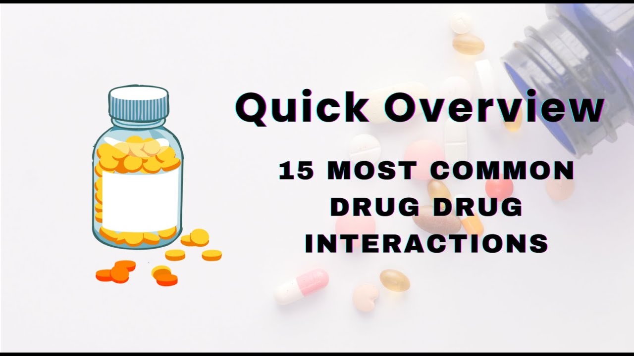 15 Most Common Drug-Drug Interactions to always remember!!!