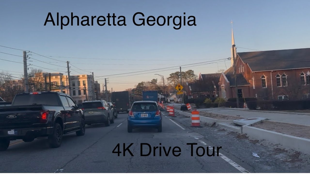 Alpharetta Georgia 4K Drive Tour 