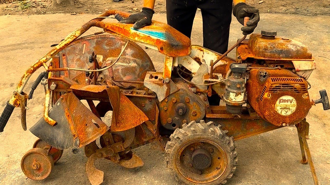 💡Genius Boy Restores Old Broken KUBOTA Tiller // Restoring Farm KUBOTA Tiller For Farmers