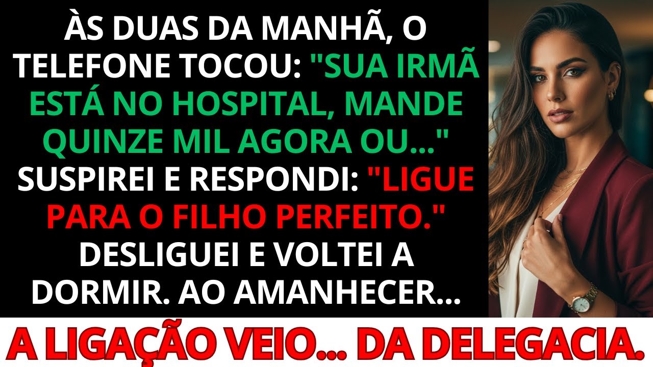 Minha mãe ligou desolada às duas da manhã: “Seu irmão está no hospital, mande 15 mil agora ou…”