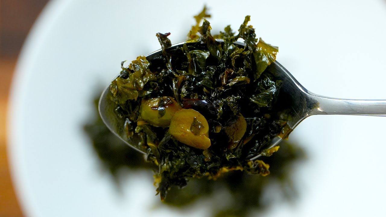 Chinese Preserved Olive Vegetables &ndash; A Homemade Twist Using Kale and Mediterranean Olives