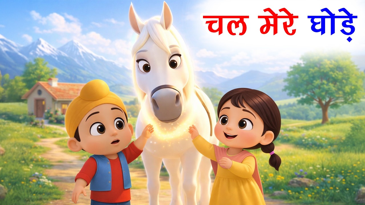 चल मेरे घोड़े I Chal Mere Ghode Tap Tap Tap + Many More Popular Rhymes For Kids | Hindi Rhymes
