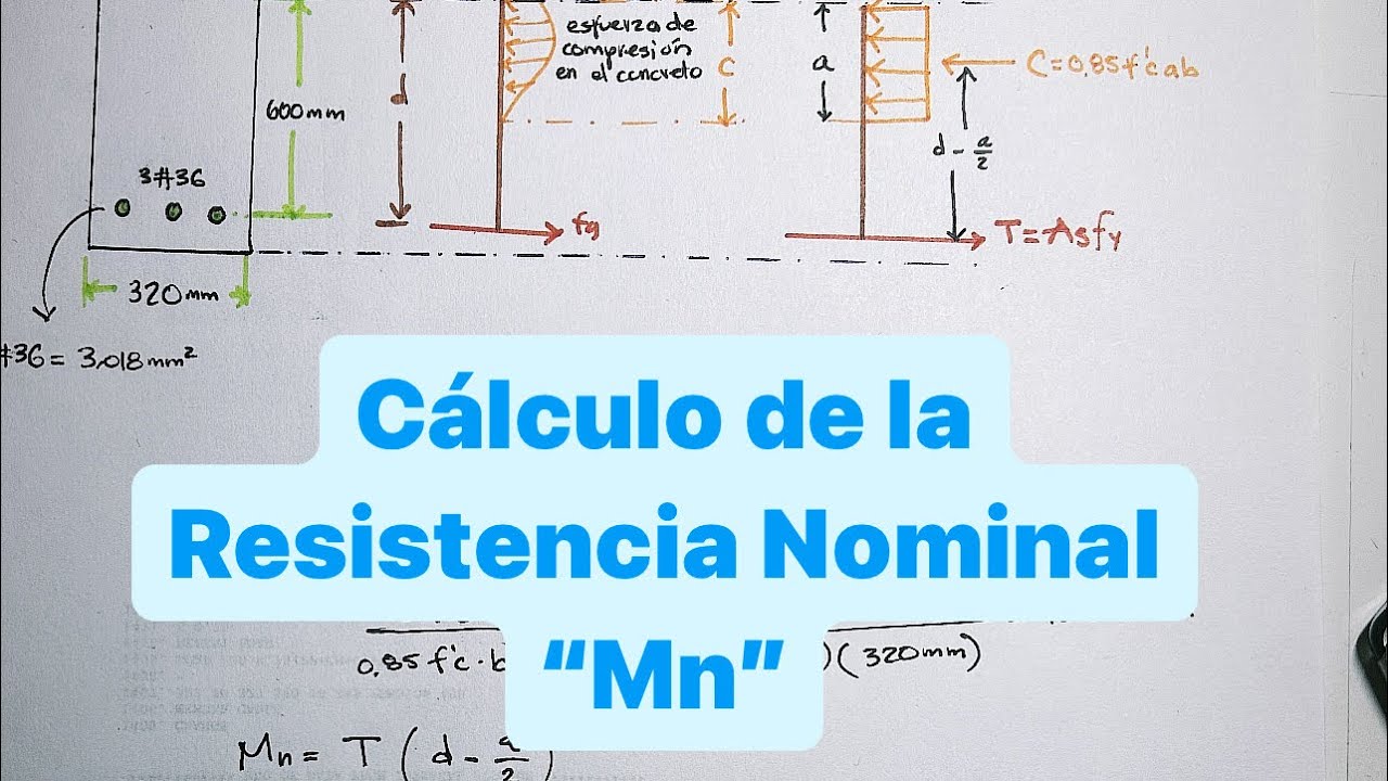 Cálculo de la Resistencia Nominal de una viga de Concreto Armado