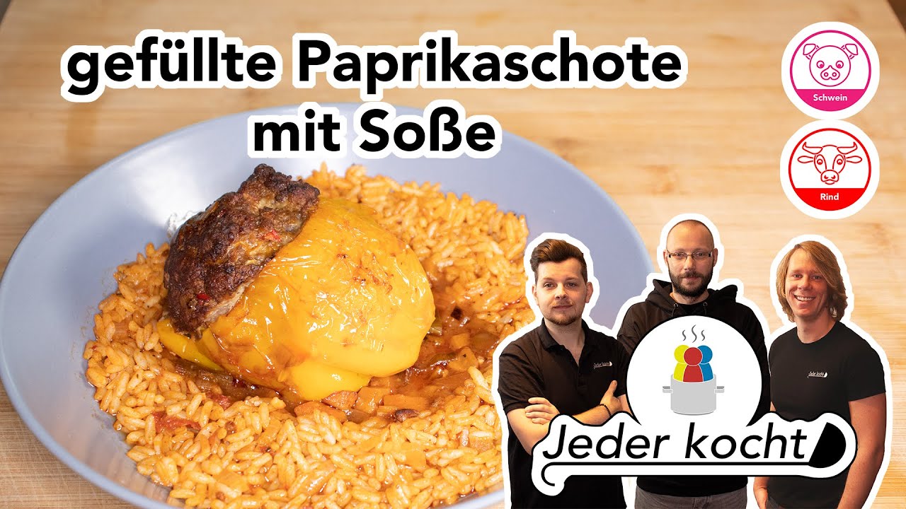 Jeder kocht - gef&uuml;llte Paprikaschote mit So&szlig;e