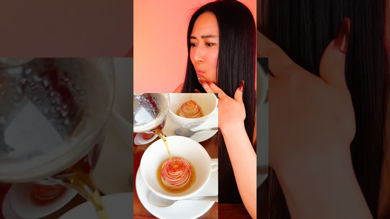 Let’s make blooming apple rose tea🍎🌹