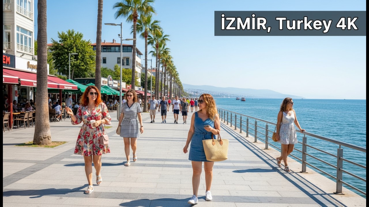 Izmir Turkey Walking Tour 4K 🇹🇷 | Beautiful Coastal City & Real Street Life