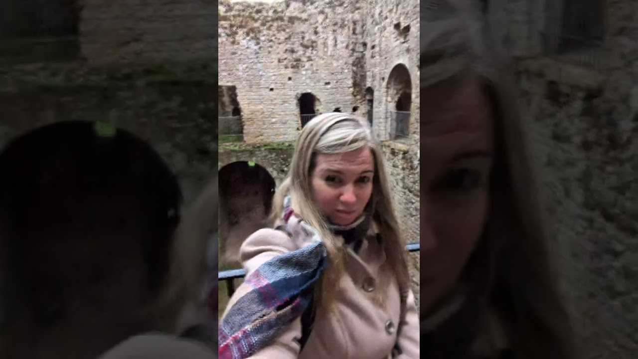 Rainy day visit to the English Heritage site of Castle Rising 