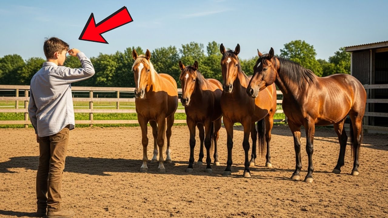 VETERANO REJEITA 4 CAVALOS MANCOS EM LEILÃO, GAROTO OS ADOTA… O QUE VEM DEPOIS SURPREENDE A TODOS