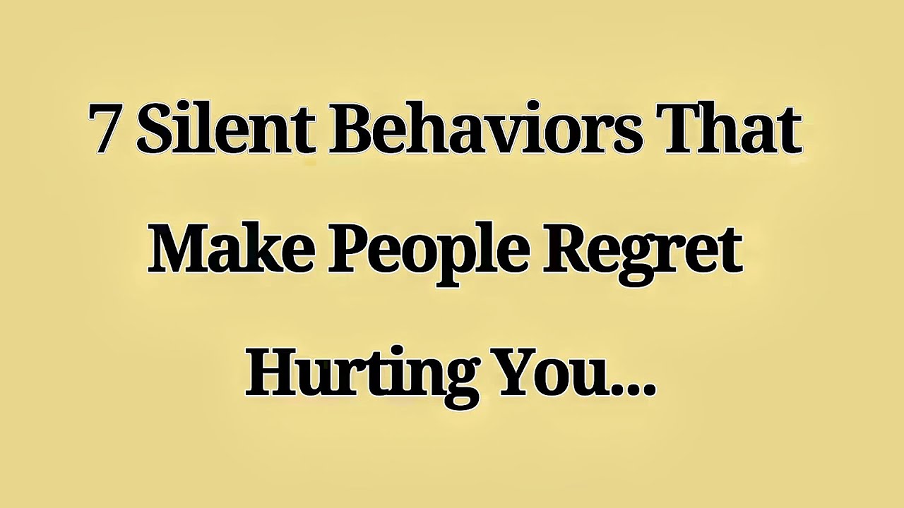 7 Silent Behaviors That Make People Regret Hurting You 😌🧠 | Emotional Intelligence Psychology