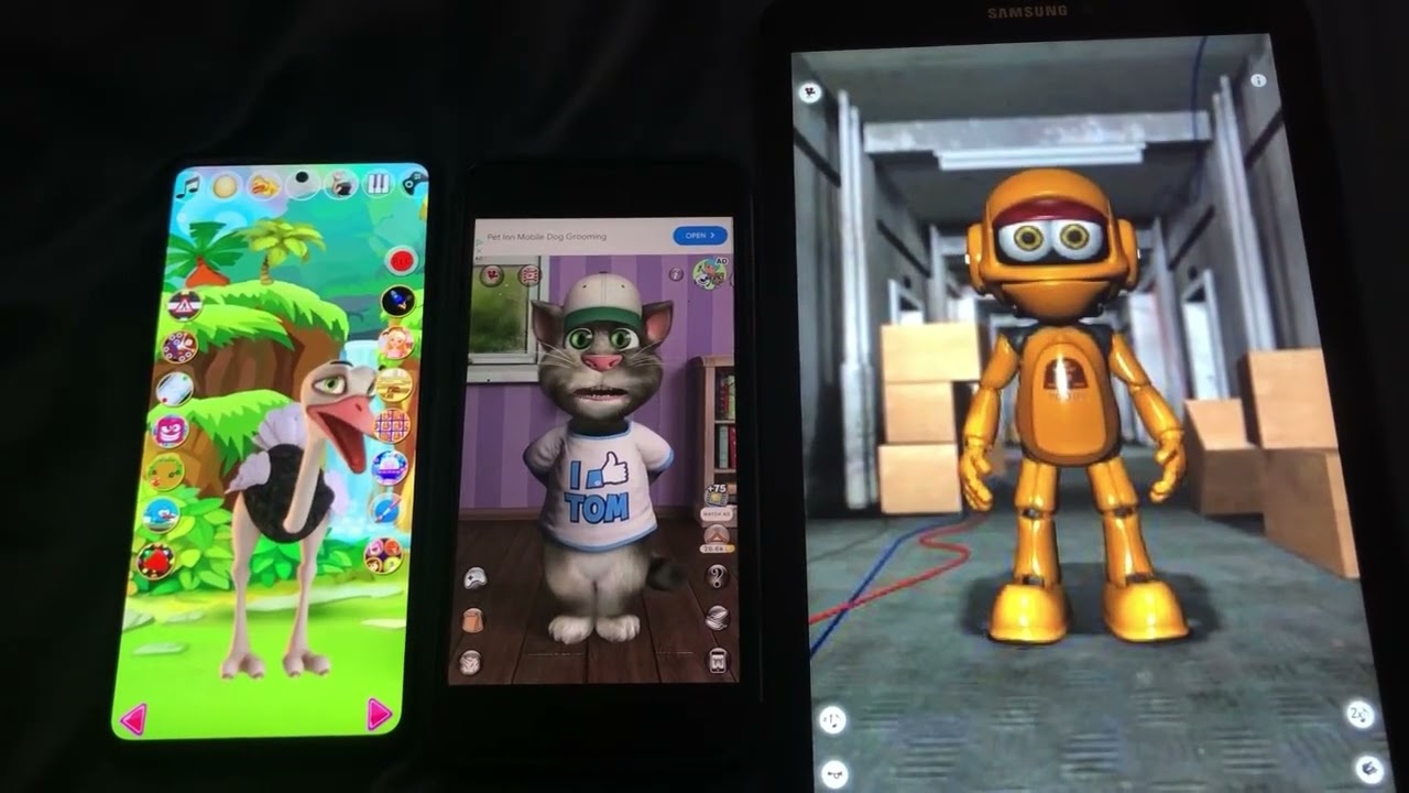 Talking Joe Ostrich Echo Vs Talking Tom Cat 2 Echo Vs Talking Roby the Robot Echo (3/13/2025)