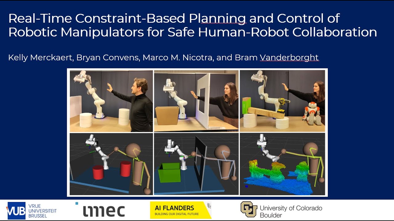 Real-Time Constraint-Based Planning and Control of Robotic Manipulators for Safe HRC